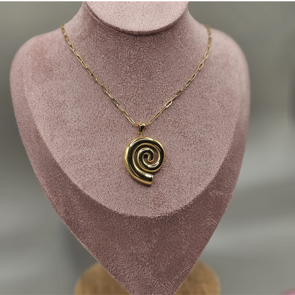 Gold Snail Necklace