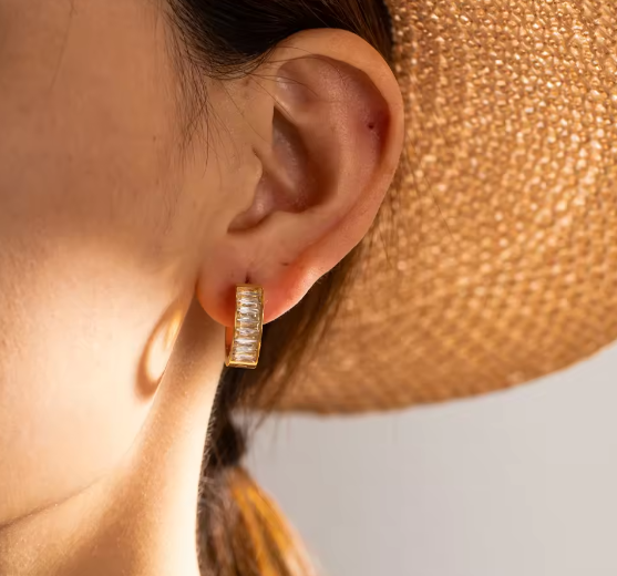 White Waterfall Earrings